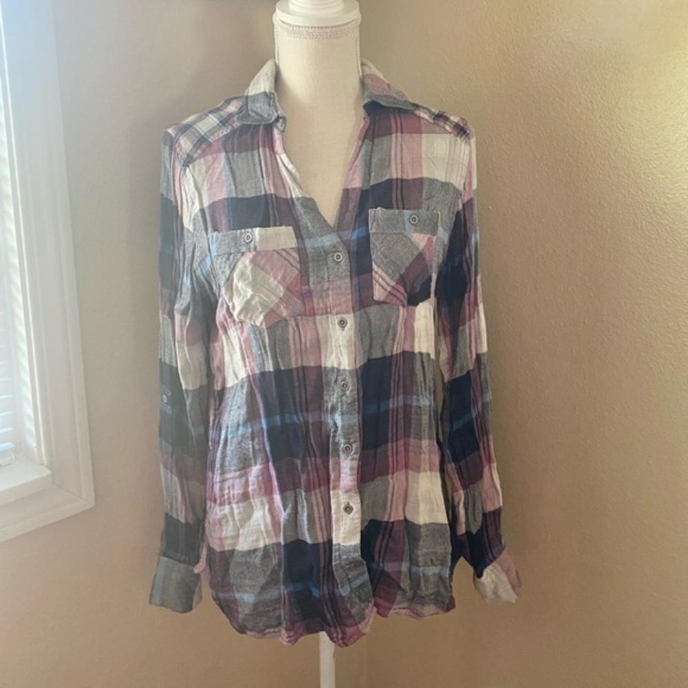 Vintage America plaid flannel shirt, Sz. M